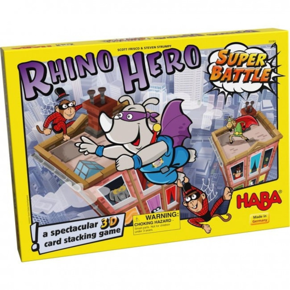 New in Box-Rhino Hero - Super Battle 3D-Stacking Game- (MULTILINGUE) Age 5+